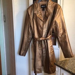 Vintage rare find gold leather coat